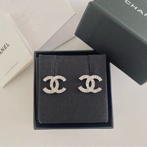 Chanel CC Crystal Earrings